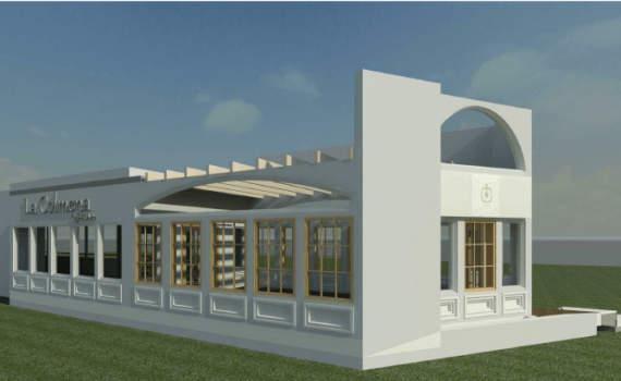 Exterior Cafetería 3d