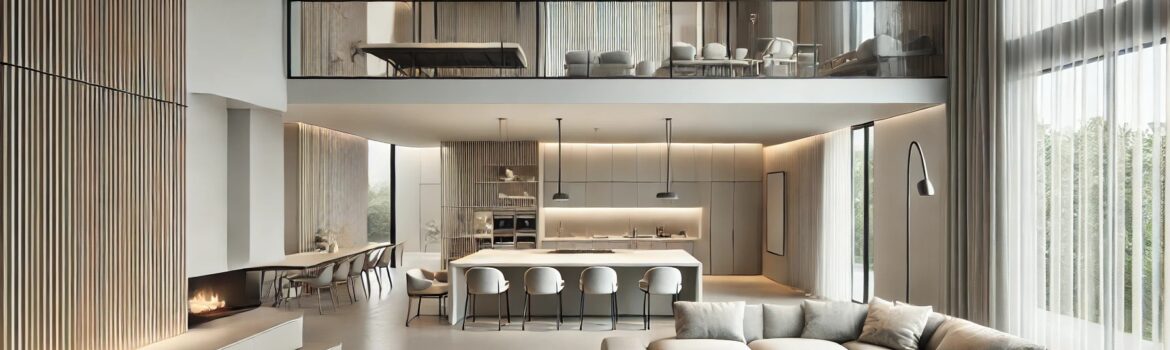 Interior de vivienda minimalista y moderna creada por Sphere arquitectos