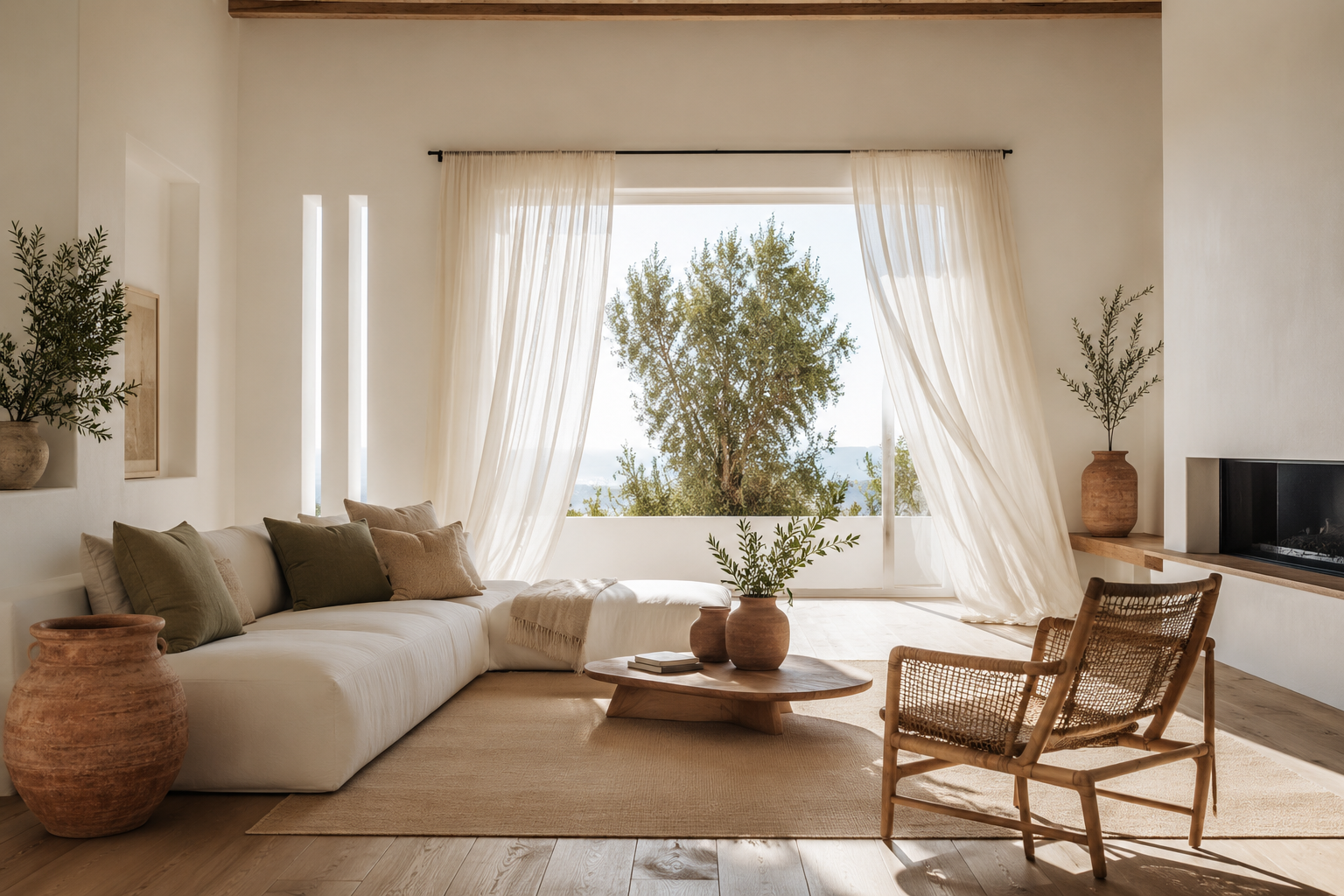 bright mediterranean livin room summer