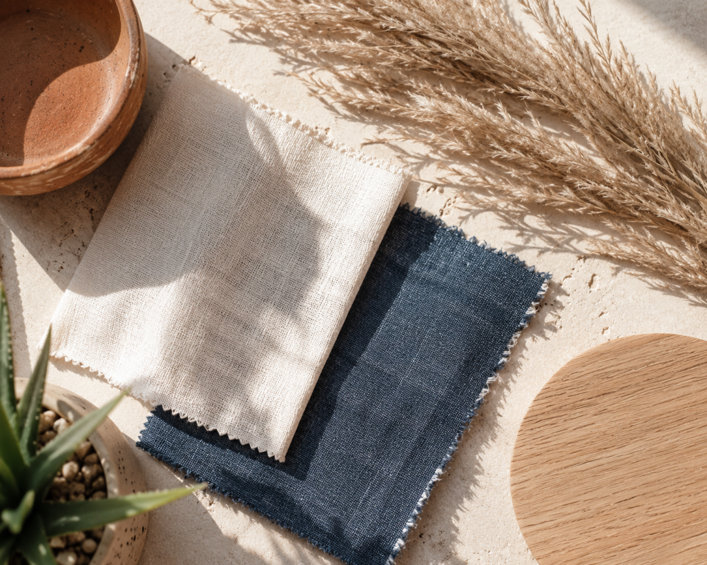 Materiales de verano 1 flat lay of summer home decor materials