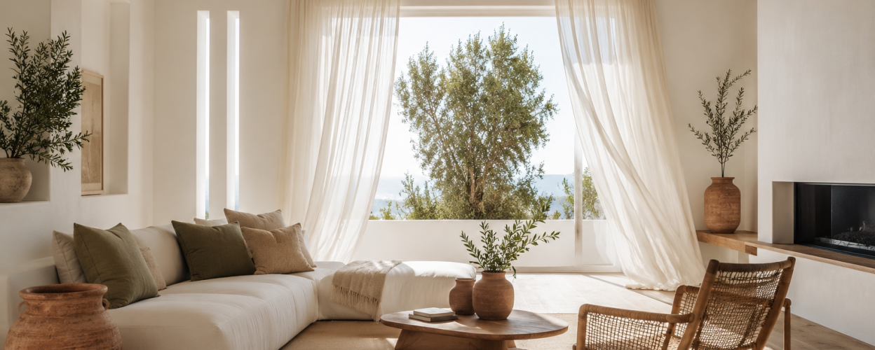 bright mediterranean livin room summer